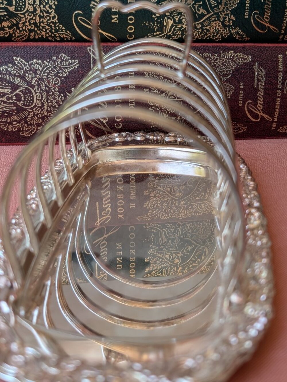Vintage Silverplate Toast Holder Caddy | 8.5" Shiny English Kitchen Decor - Picture 9 of 10